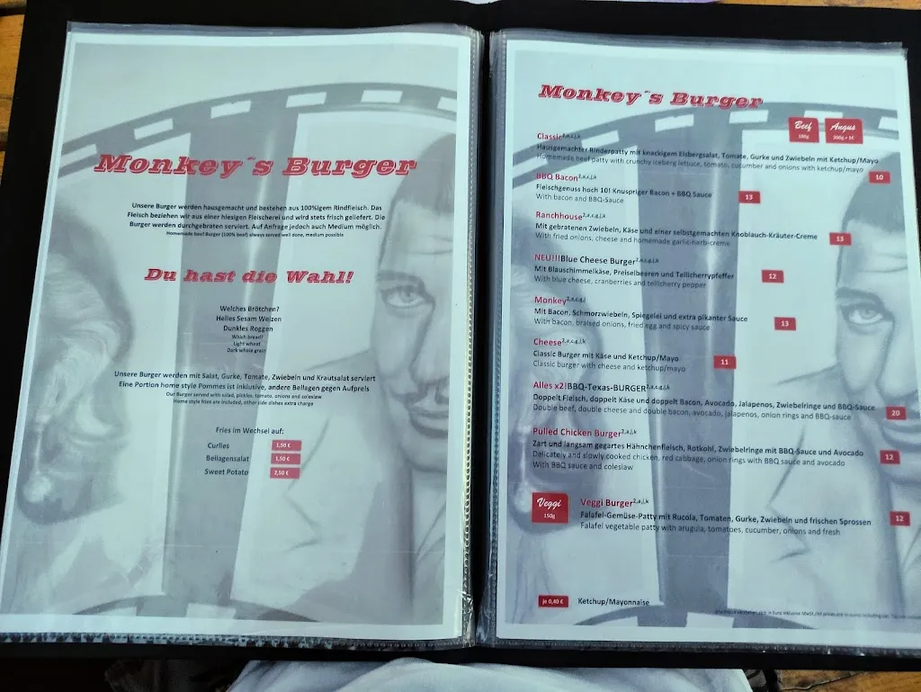 Menu_Monkey Diner Mörfelden-Walldorf_Mörfelden-Walldorf_immagine_1