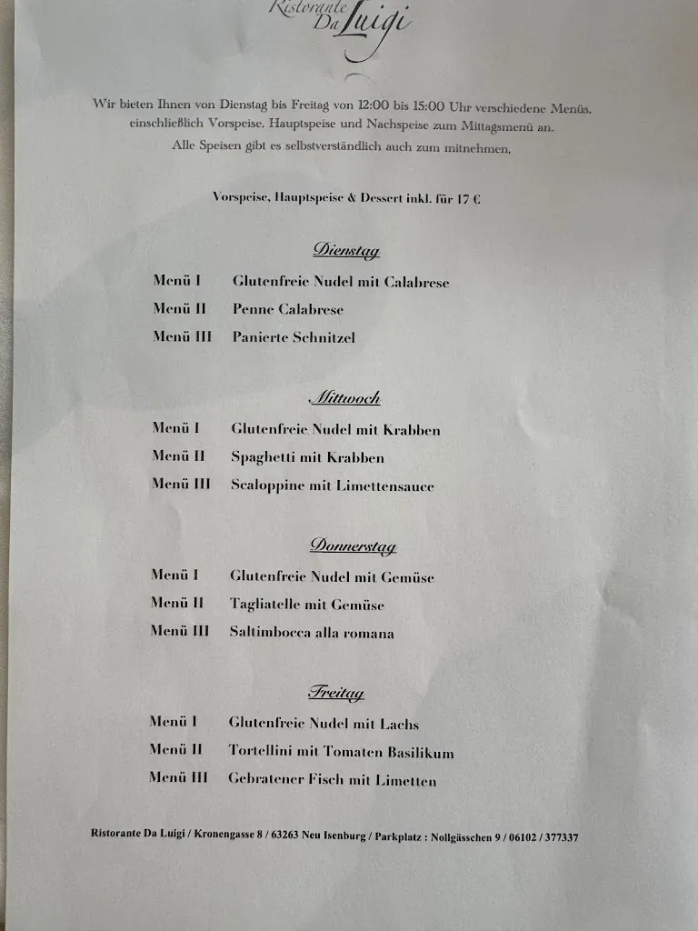 Menu_Ristorante Da Luigi_Neu-Isenburg_image_1