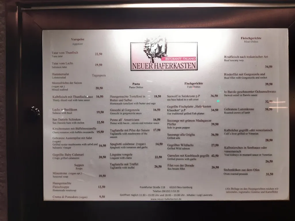 Menu_Neuer Haferkasten Gastronomie GmbH_Neu-Isenburg_immagine_2