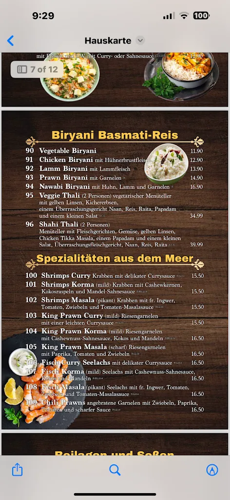 Menu_Sarkar indische Restaurant_Nidda_immagine_2