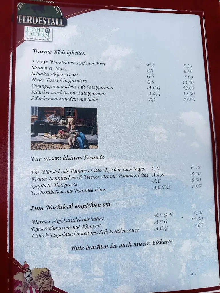 Menu_Cafe Restaurant Pferdestall_Austria_image_2
