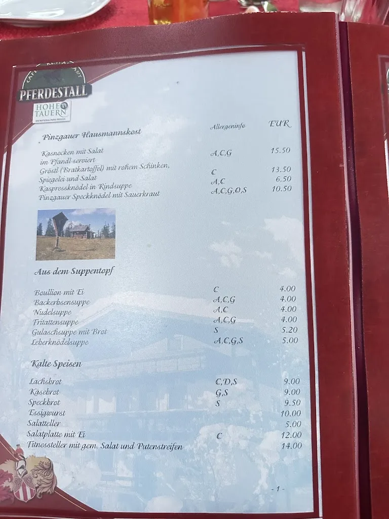 Menu_Cafe Restaurant Pferdestall_Austria_image_4