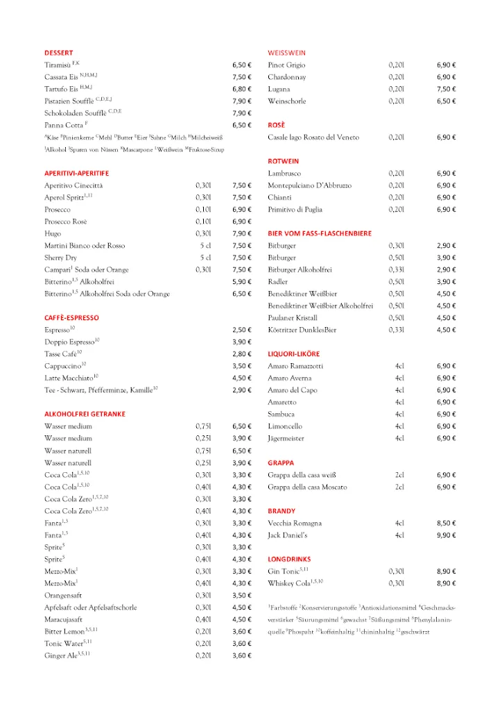 Menu_Trattoria Cinecittà_Nidderau_image_1