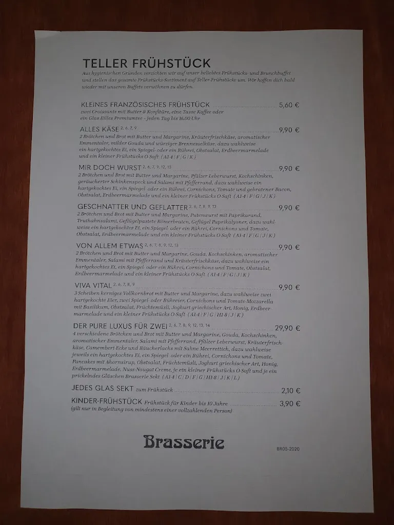 Menu_BRASSERIE Münster_Münster_image_1