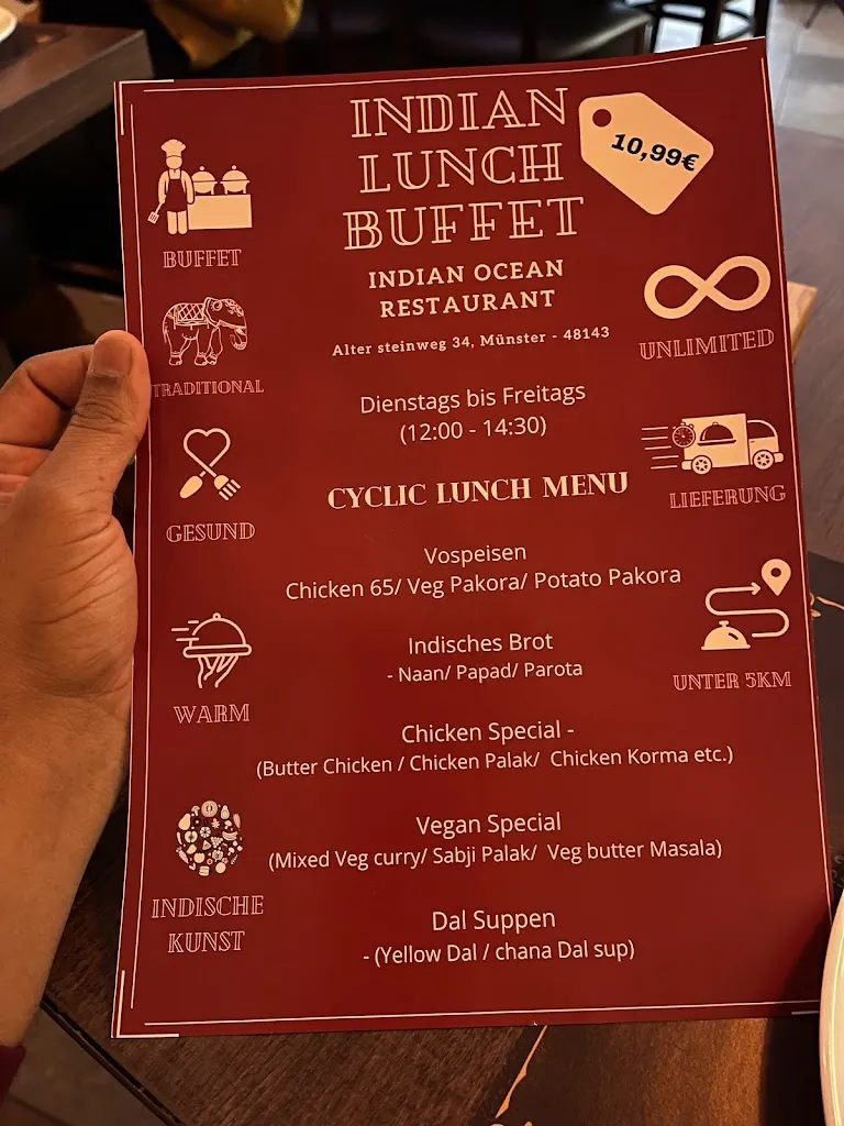 Menu_Indian Ocean Restaurant & Bar - Indisches Restaurant_Münster_image_2