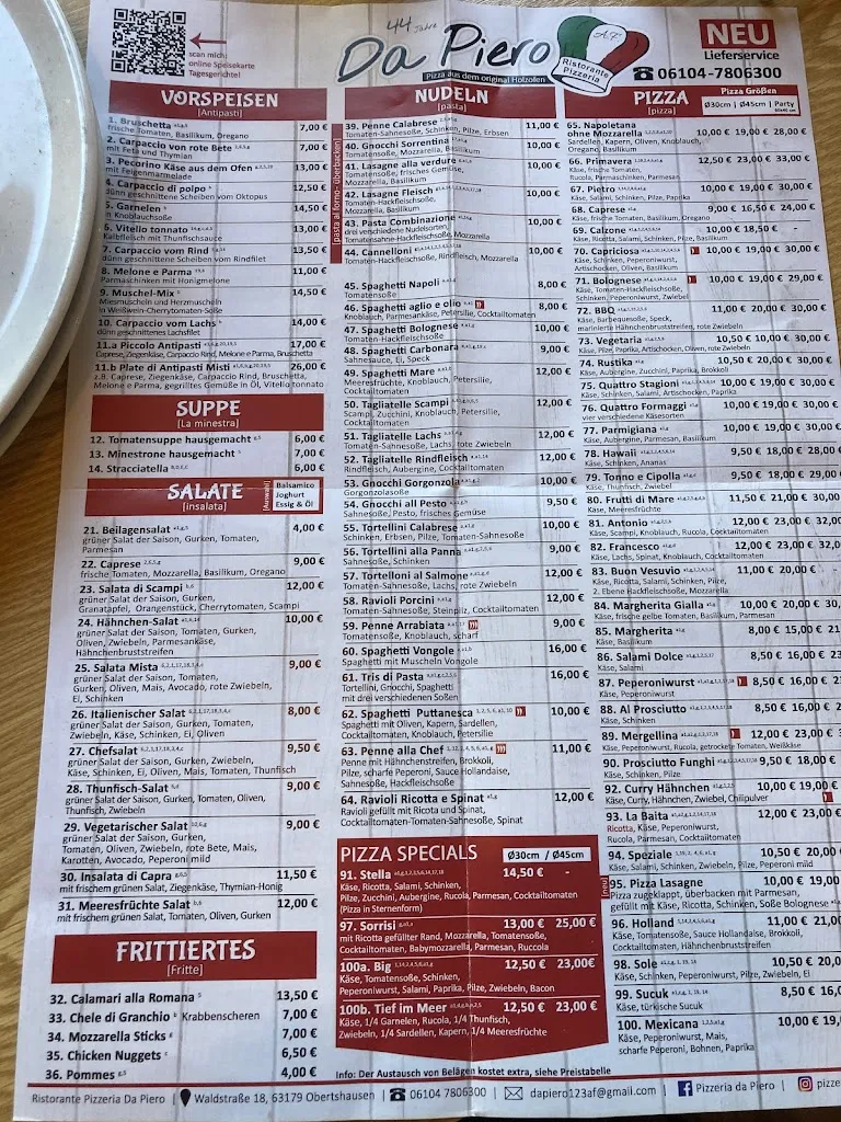 Menu_Ristorante Pizzeria Da Piero_Obertshausen_image_1