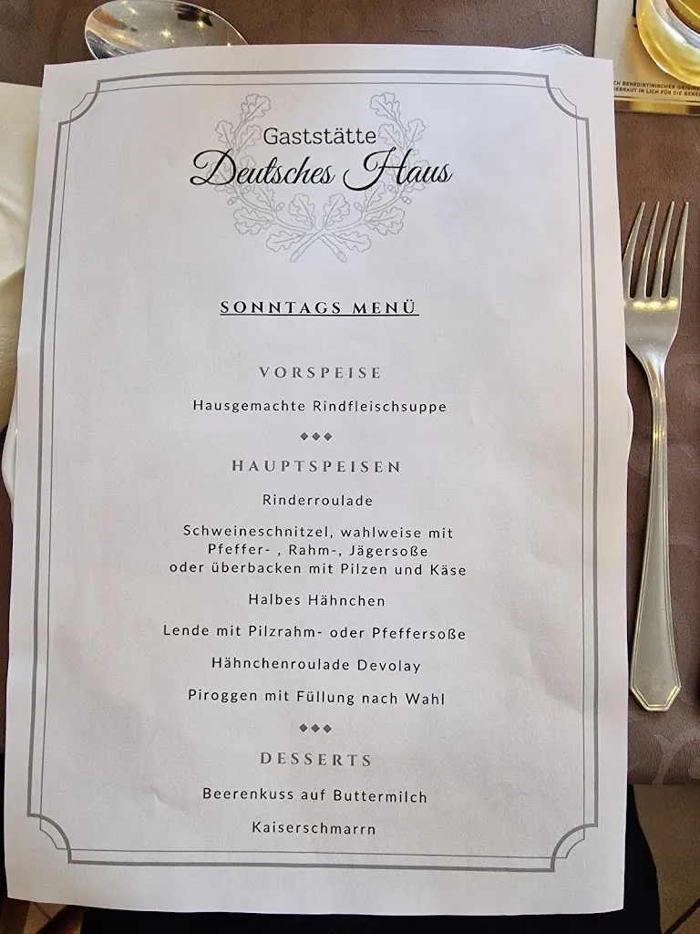 Menu_Gaststätte Deutsches Haus Fam. KLINGE_Rauschenberg_image_1