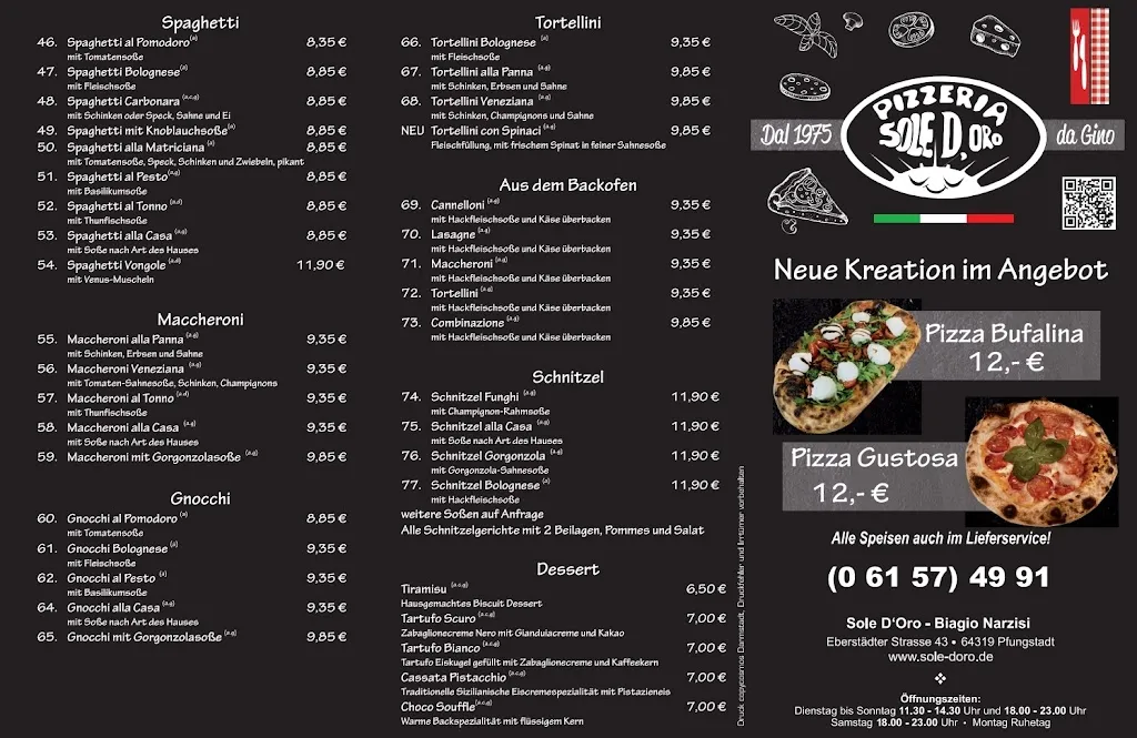 Menu_Pizzeria Sole D'Oro - Italienisches Restaurant_Pfungstadt_image_2