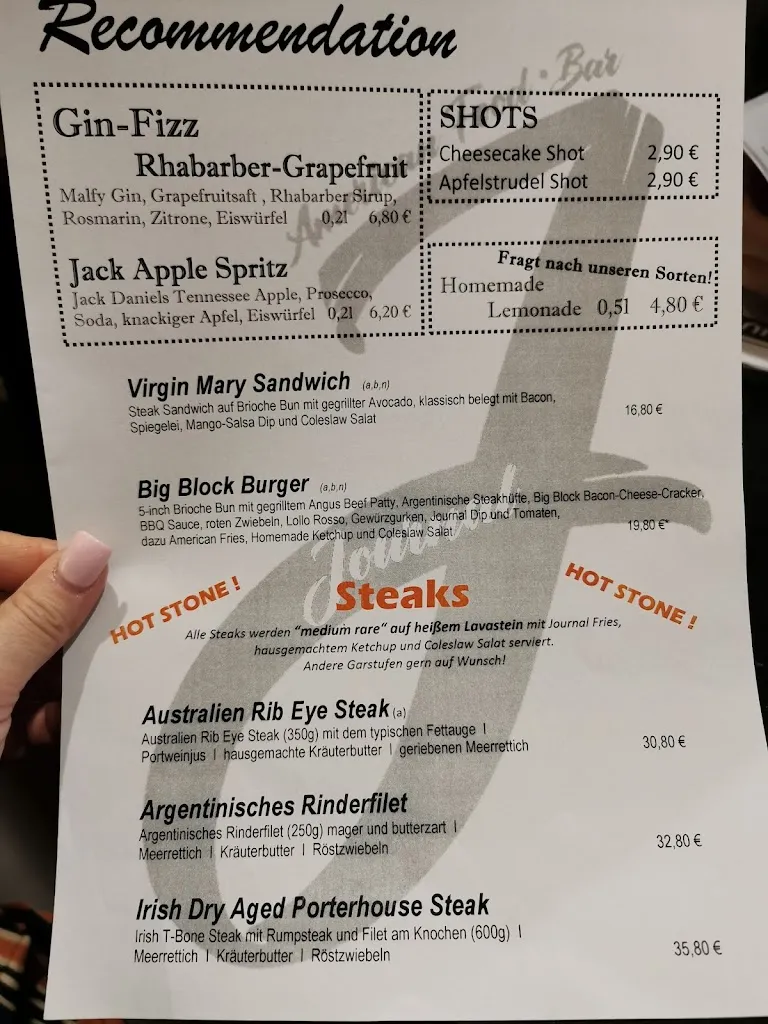 Menu_Journal - American Food & Bar_Rodgau_image_4