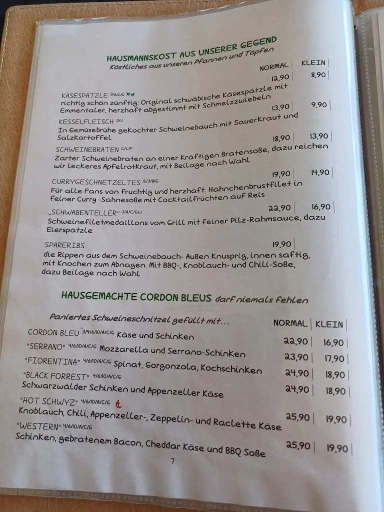 Menu_DIE SCHNITZELFARM / Restaurant Meisterklause_Allensbach_image_4