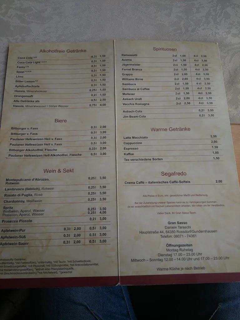 Menu_Pizzeria Stuzzicheria Gran Sasso_Roßdorf_image_2