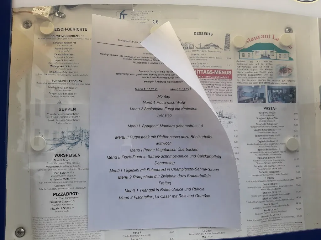 Menu_Restaurant Pizzeria La Casa Schaafheim_Schaafheim_immagine_2