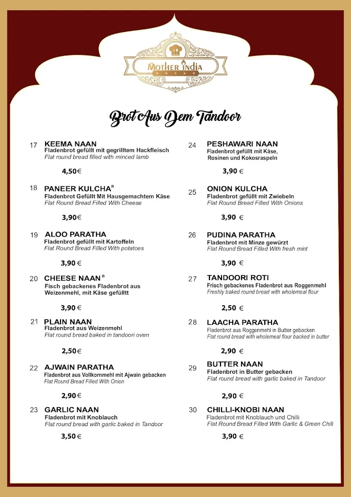Menu_Mother India Dream Schaafheim_Schaafheim_image_2