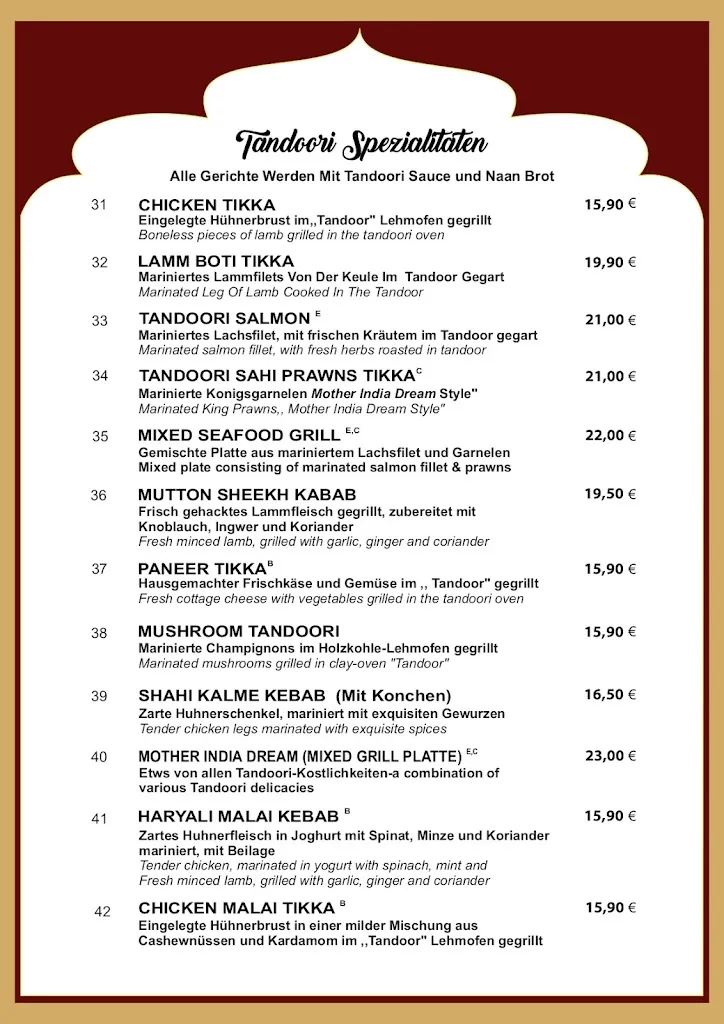 Menu_Mother India Dream Schaafheim_Schaafheim_image_4