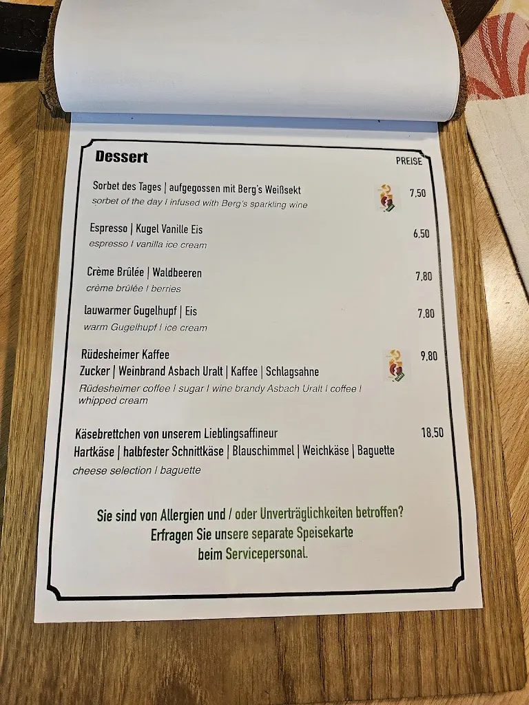 Menu_Hotel Alte Bauernschanke_Rhein_immagine_1