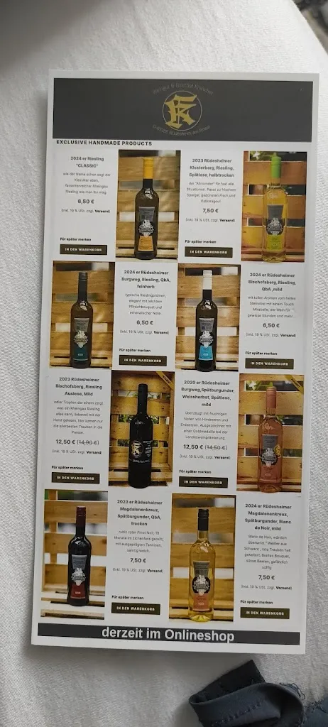 Menu_Gasthof Krancher_Rhein_immagine_1