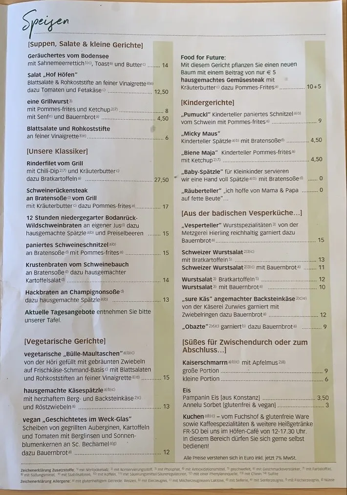 Menu_Hof Höfen - Familie Rommel GmbH & Co. KG_Allensbach_image_1