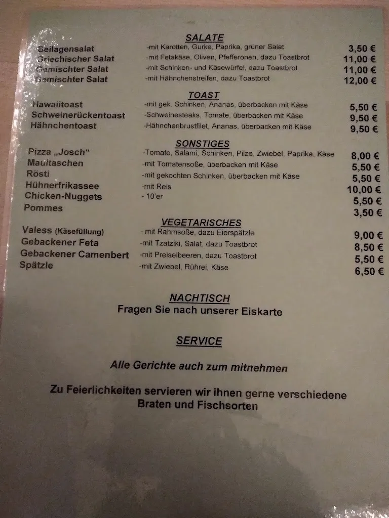 Menu_Gaststätte Josch_Schlüchtern_immagine_2