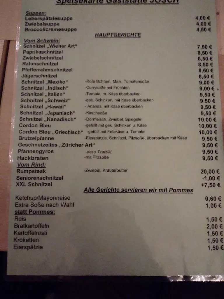 Menu_Gaststätte Josch_Schlüchtern_immagine_3
