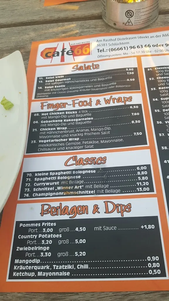 Menu_Autohof Schlüchtern Distelrasen / Cafe66_Schlüchtern_immagine_4