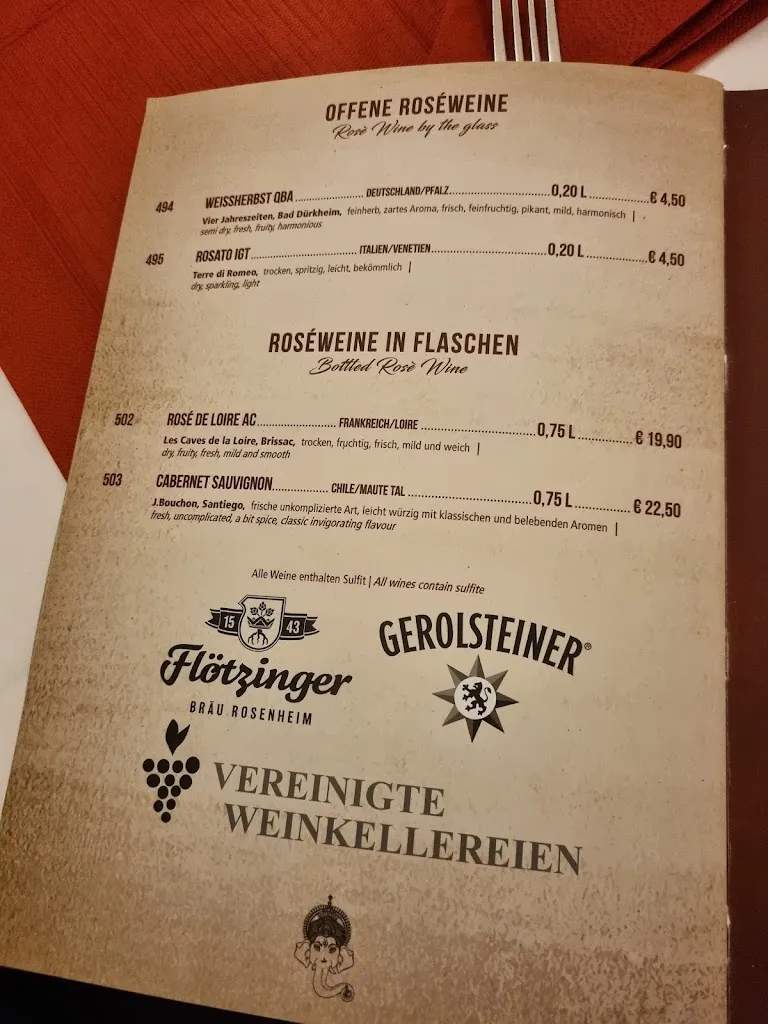 Menu_INDISCHES RESTAURANT GANESHA BURGHAUSEN_Burghausen_image_2