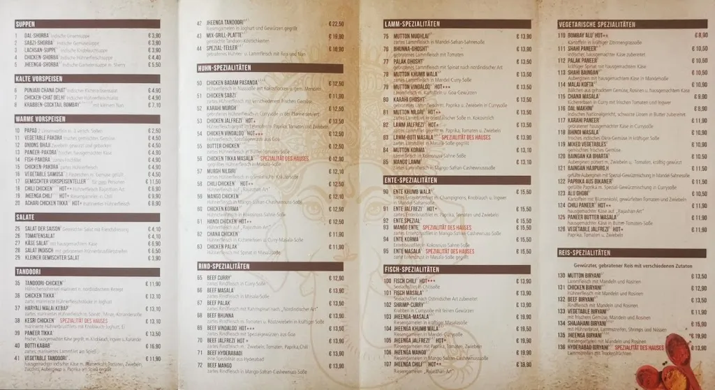Menu_INDISCHES RESTAURANT GANESHA BURGHAUSEN_Burghausen_image_4