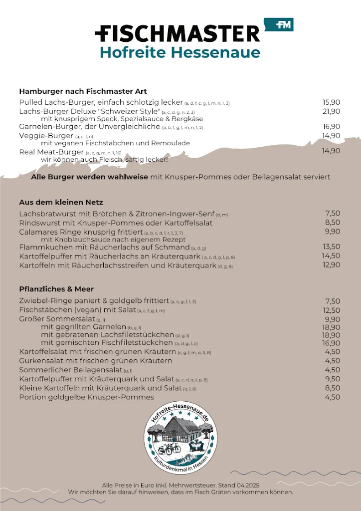 Menu_Fischmaster - Hofladen, Biergarten, Restaurant - Hofreite Hessenaue_Trebur_image_3