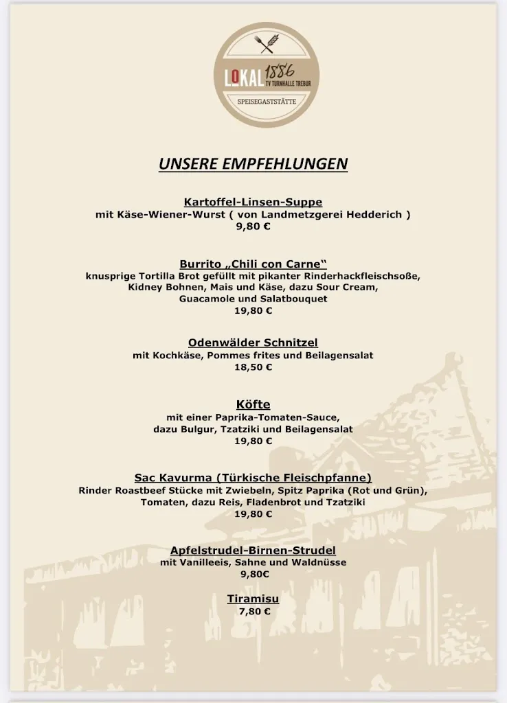 Menu_Lokal 1886 - Turnhalle Trebur_Trebur_immagine_1