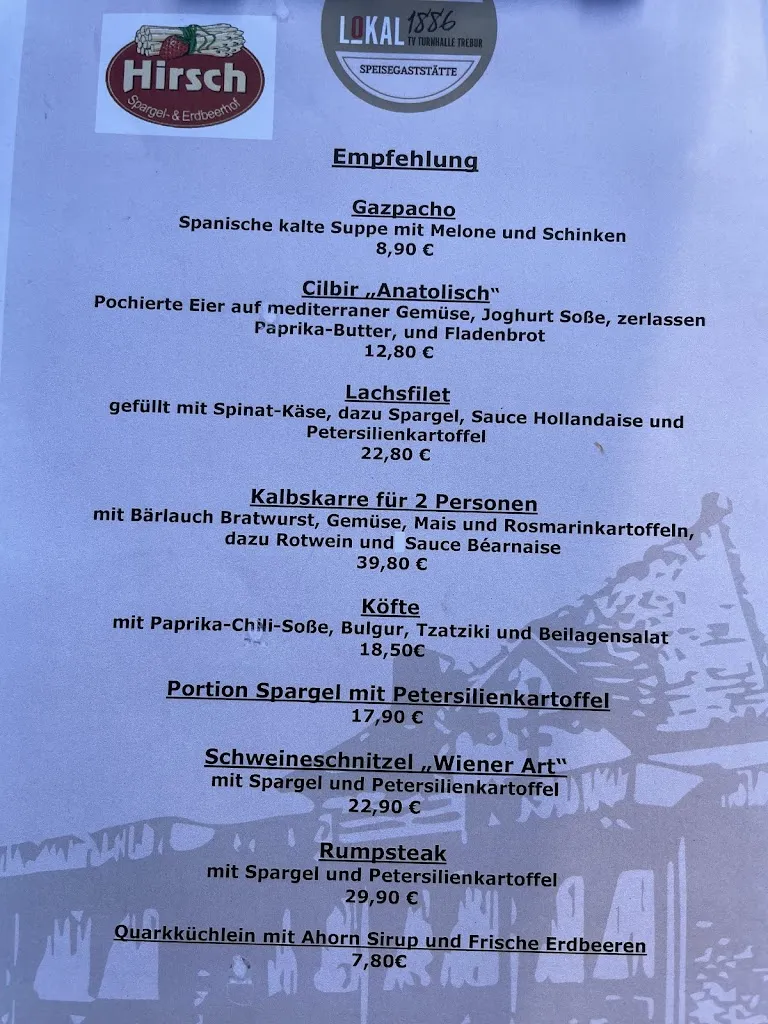 Menu_Lokal 1886 - Turnhalle Trebur_Trebur_immagine_2