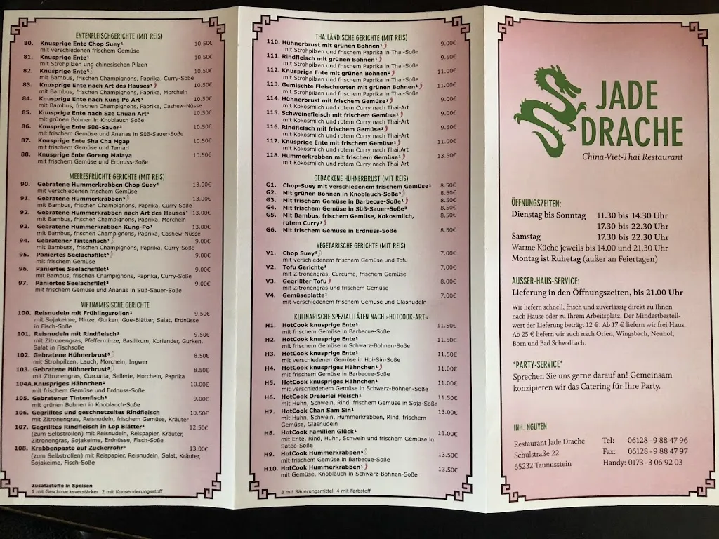 Menu_Restaurant Jade Drache Taunusstein_Taunusstein_immagine_4