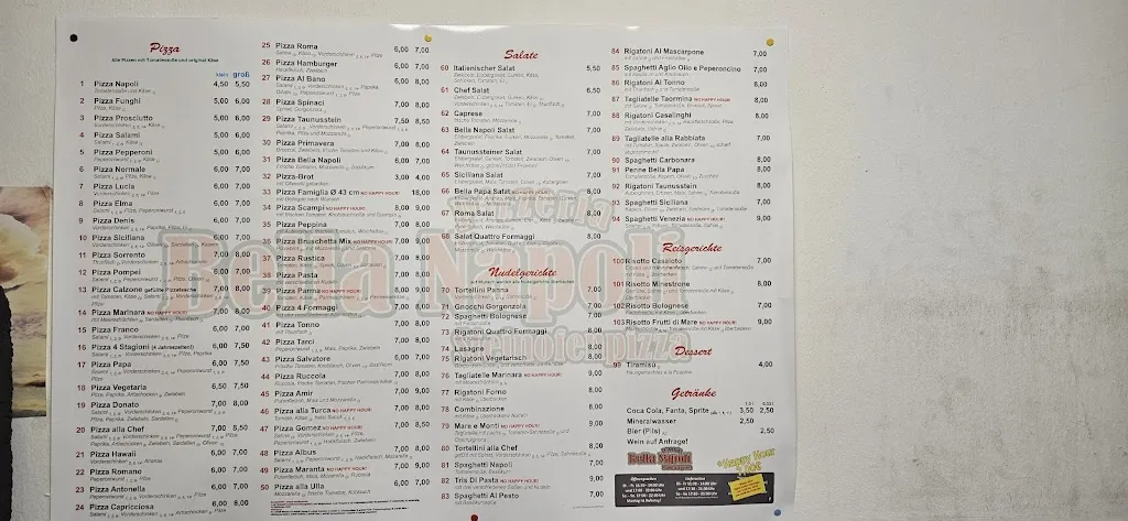 Menu_Bella Napoli_Taunusstein_immagine_2