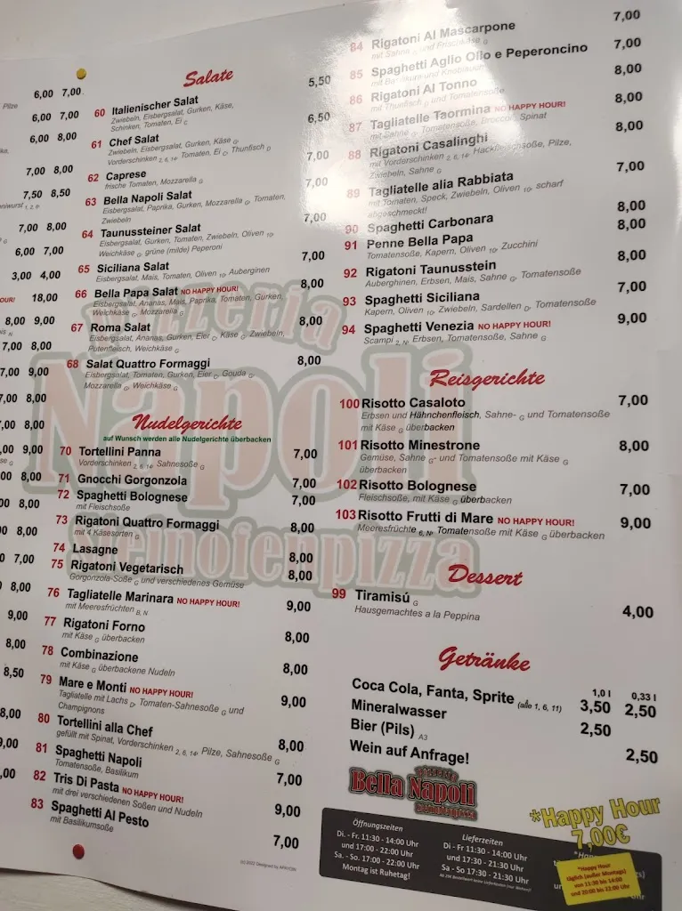 Menu_Bella Napoli_Taunusstein_immagine_3