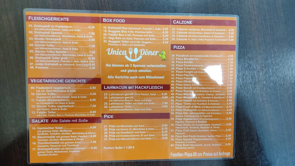 Menu_UNICA DÖNER VILLMAR_Villmar_image_1