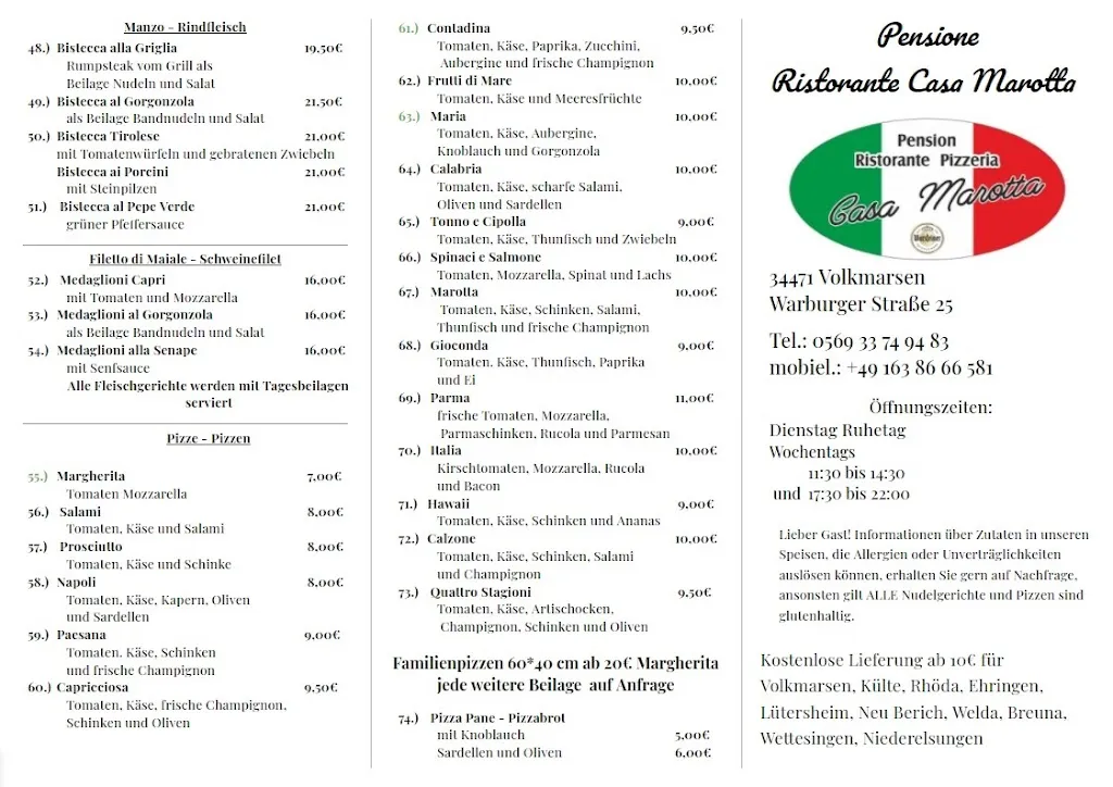 Menu_Pensione e Ristorante Casa Marotta_Volkmarsen_image_2