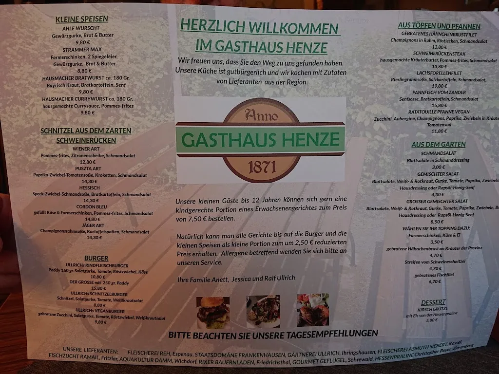 Menu_Gasthaus Melo's Henze_Vellmar_immagine_1