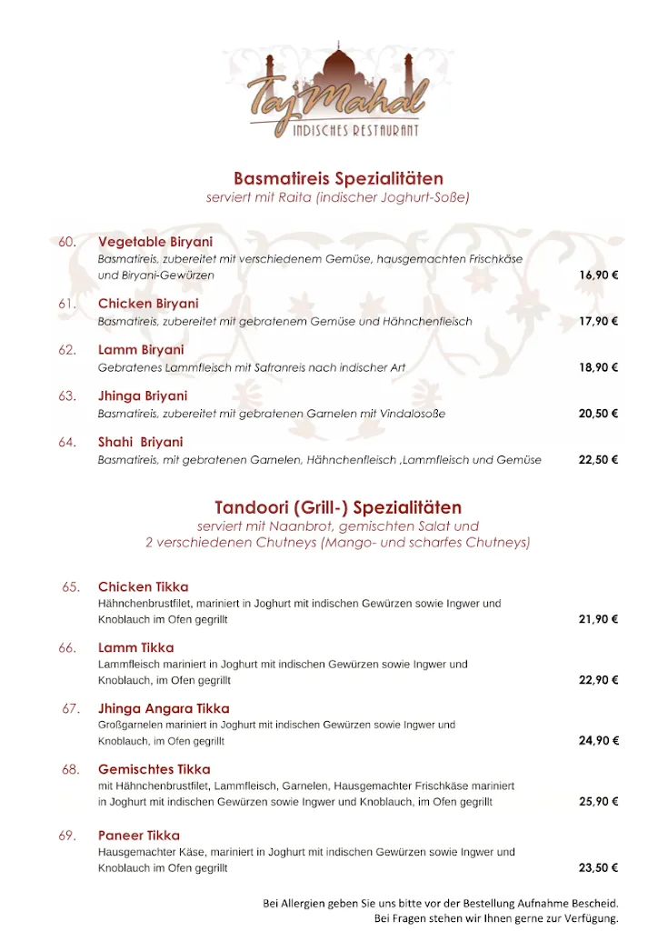Menu_Taj Mahal Indisches Restaurant_Vellmar_image_2