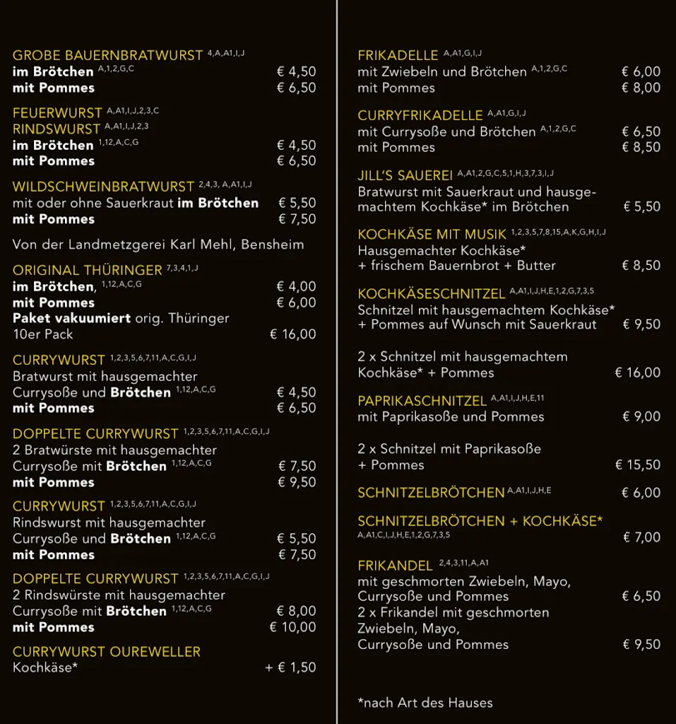 Menu_Jill‘s Wurstbruzzlerei & Bikertreff_Wald-Michelbach_immagine_3