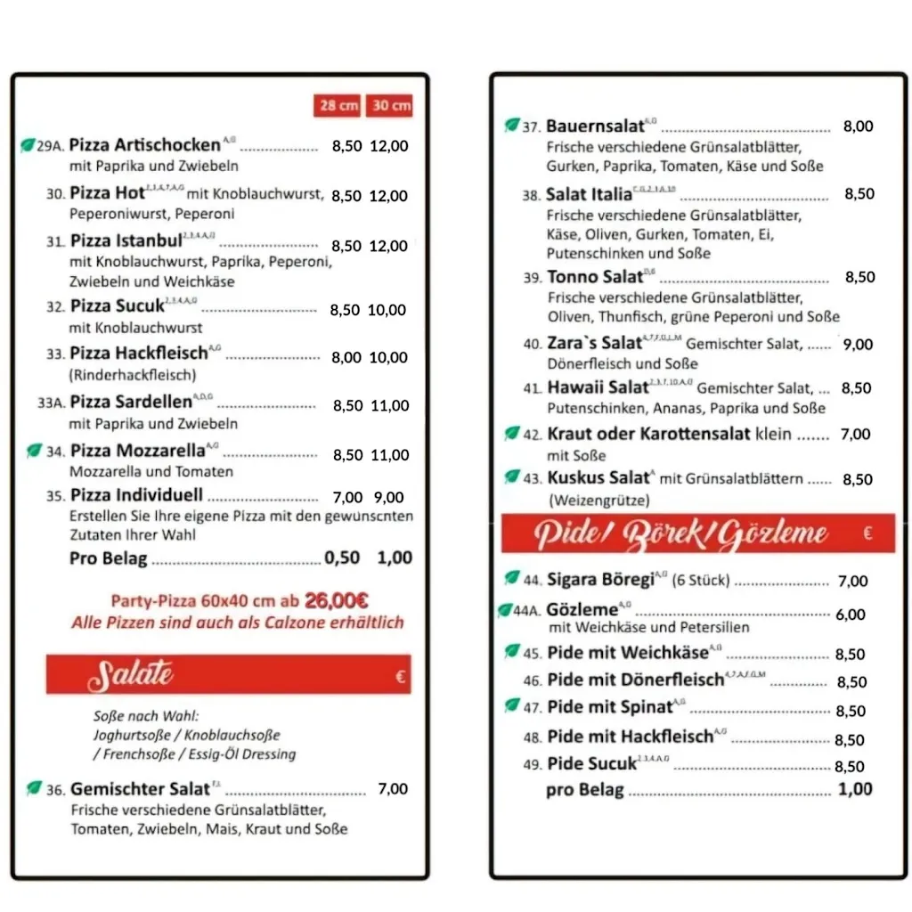 Menu_Zara's Döner & Pizza_Wald-Michelbach_immagine_2