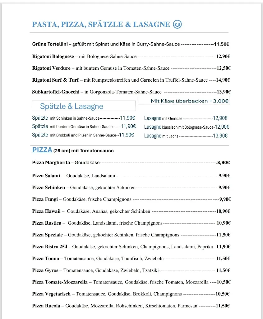 Menü_Bistro 254_Wabern_Bild_1