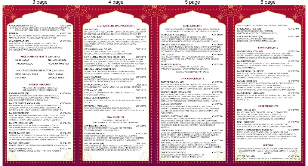 Menu_Indian Yaadein_Bern_image_3