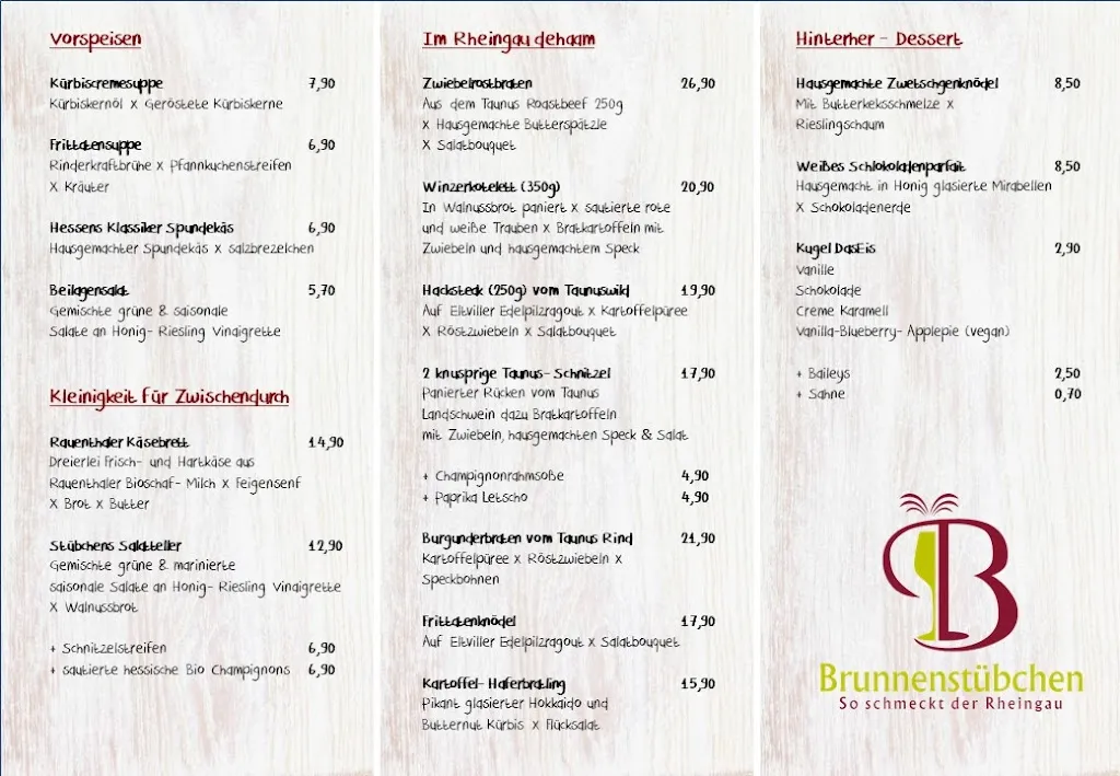 Menu_Hotel Ruppert & Restaurant Brunnenstübchen_Walluf_image_1