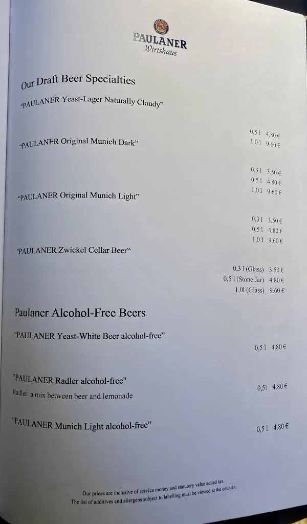 Menu_Paulaner Wirtshaus Wetzlar_Wetzlar_image_1