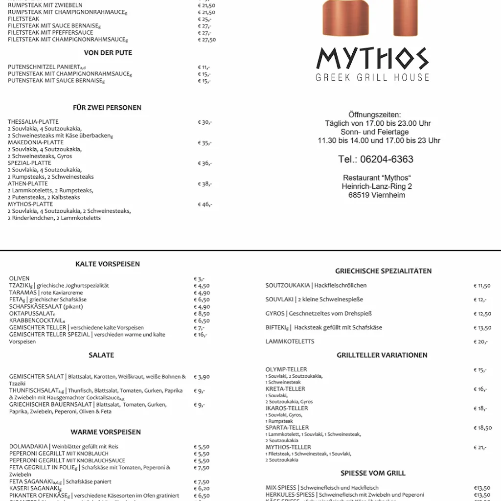 Menu_Restaurant MYTHOS_Viernheim_image_1