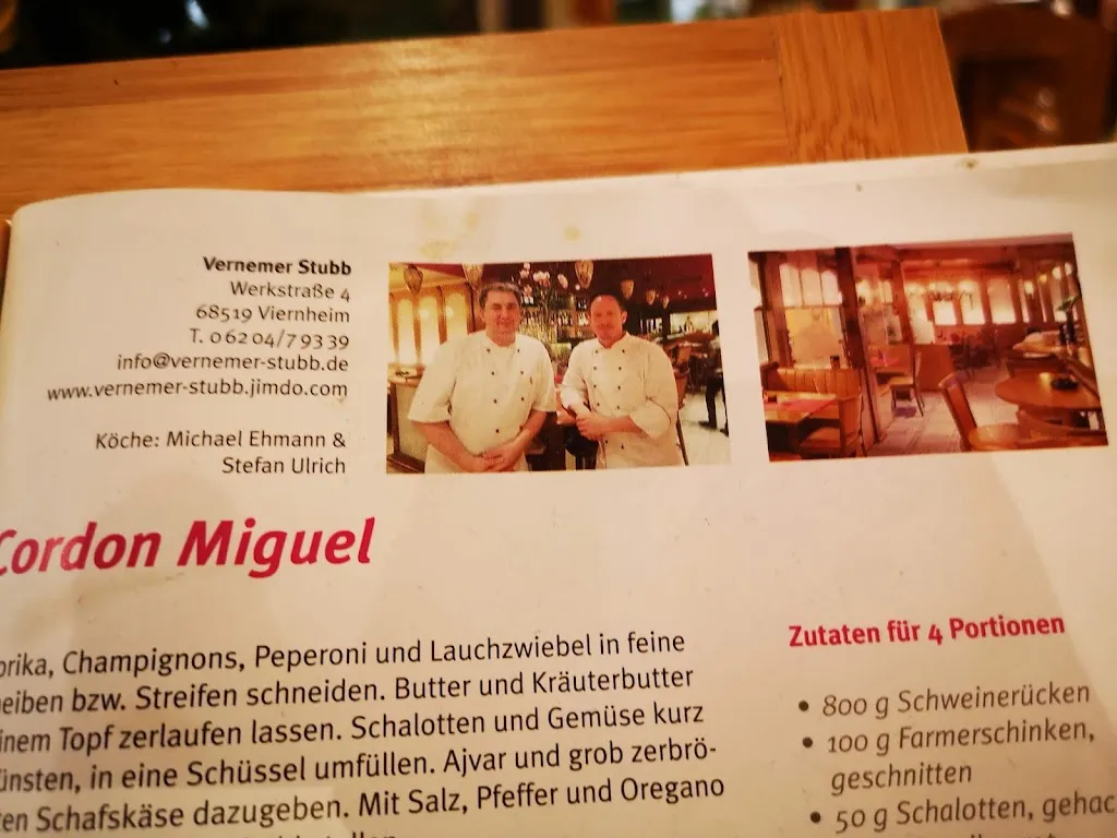 Menu_Werner's Vernemer Stubb - Restaurant im Bowlingcenter Viernheim_Viernheim_image_1