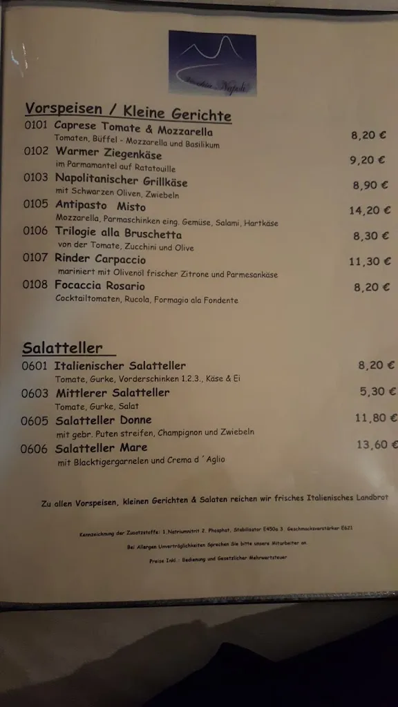 Menu_Vecchia Napoli Trattoria / Pizzeria_Zwingenberg_immagine_2