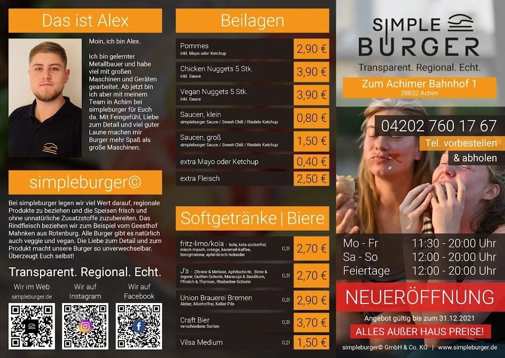 Menu_simpleburger Achim Bahnhof_Achim_image_2