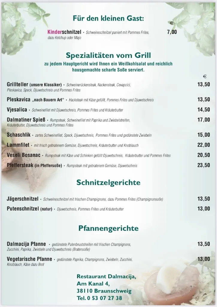 Menu_Restaurant Dalmacija_Braunschweig_image_1