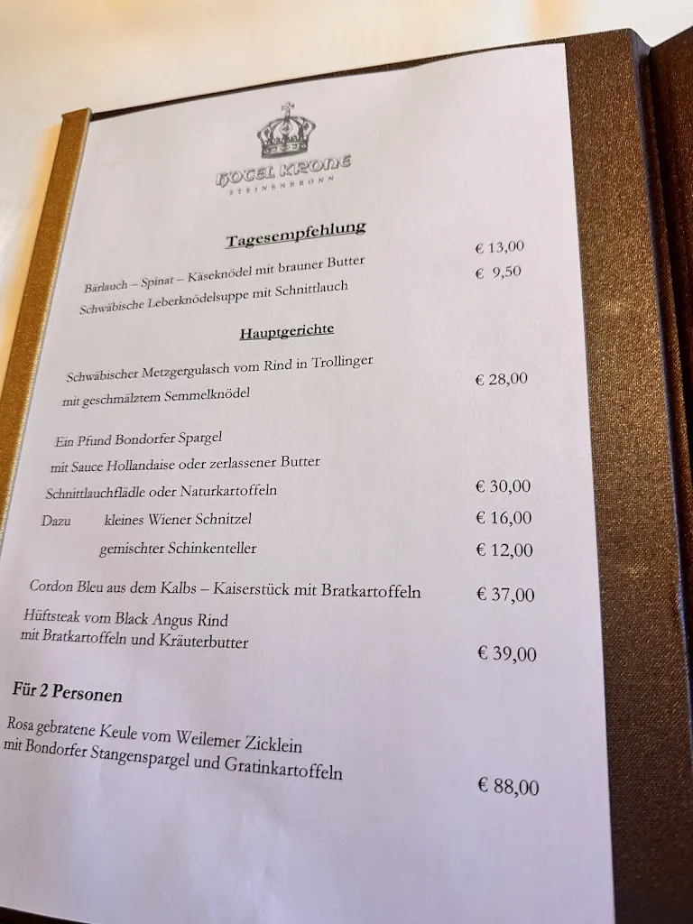 Brandon Burden_Restaurant Krone_Steinenbronn_review