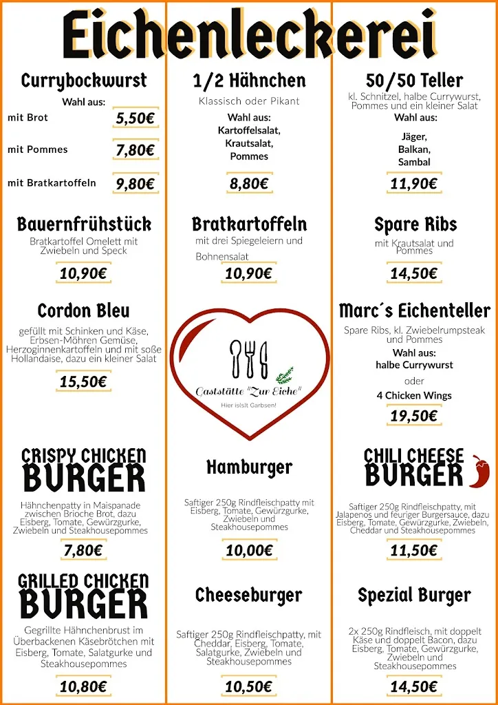 Menu_Gaststätte „Zur Eiche“_Garbsen_image_1