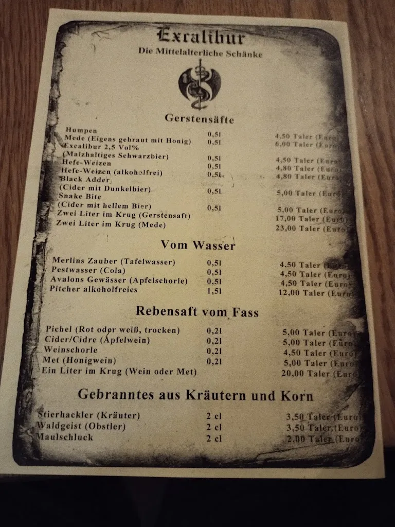 Menu_Eventgastronomie und Mittelalter-Restaurant 